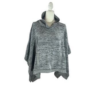 Athleta Blissful Hooded Poncho Womens Size Small Heathered Gray Activewear cover